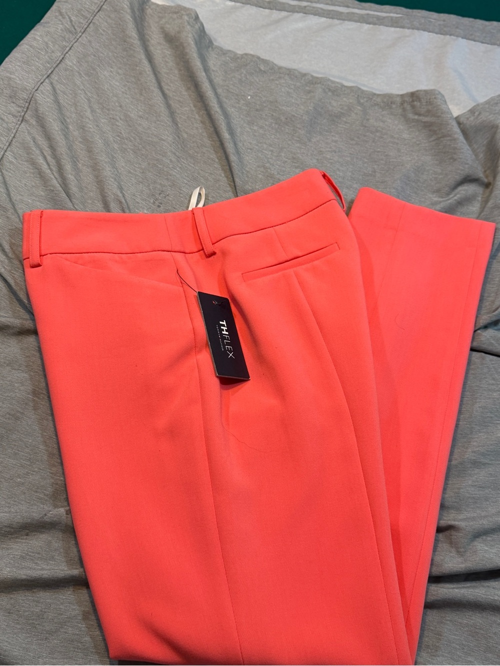 Tommy Hilfiger Coral Pink Straight-Leg Dress Pants